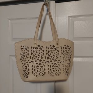 Big Buddha Laser Cut Floral Tote - image 1